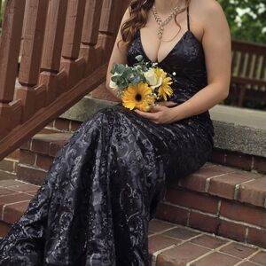 Black Sequin Mermaid Dress